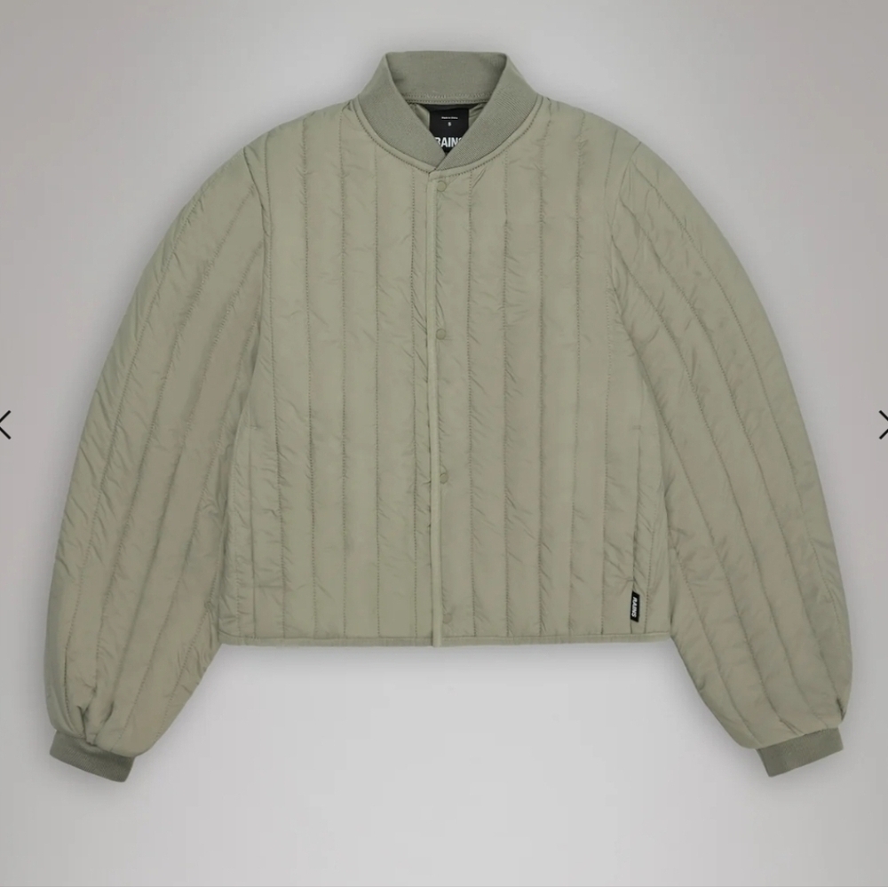 NWT! Rains, Banja Liner Bomber W Jacket, Drift, Size Small, MSRP $150 - Picture 6 of 10